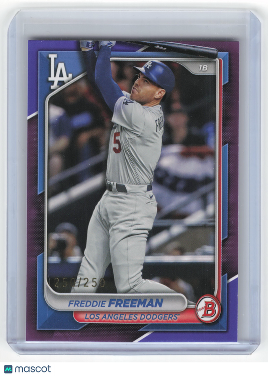 Topps 2024 Bowman Baseball Freddie Freeman 250/250 Purple #43 Near Mint