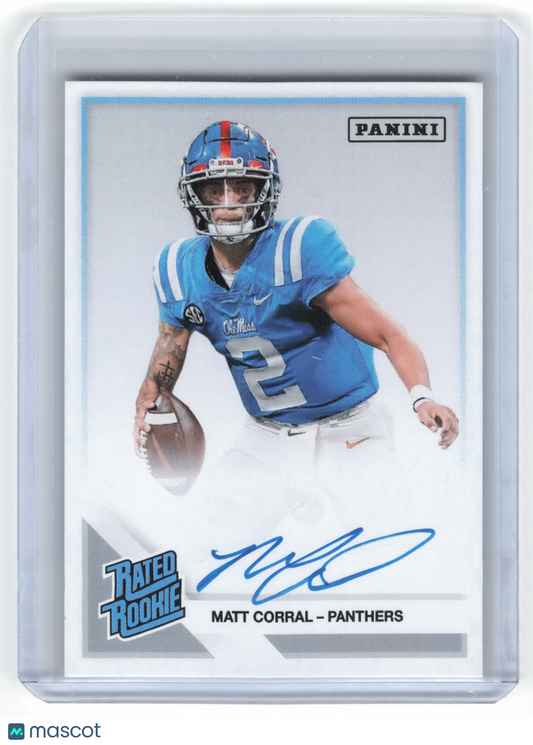 2022 Panini Rookie Premiere Autographs Football Matt Corral Autograph Near Mint