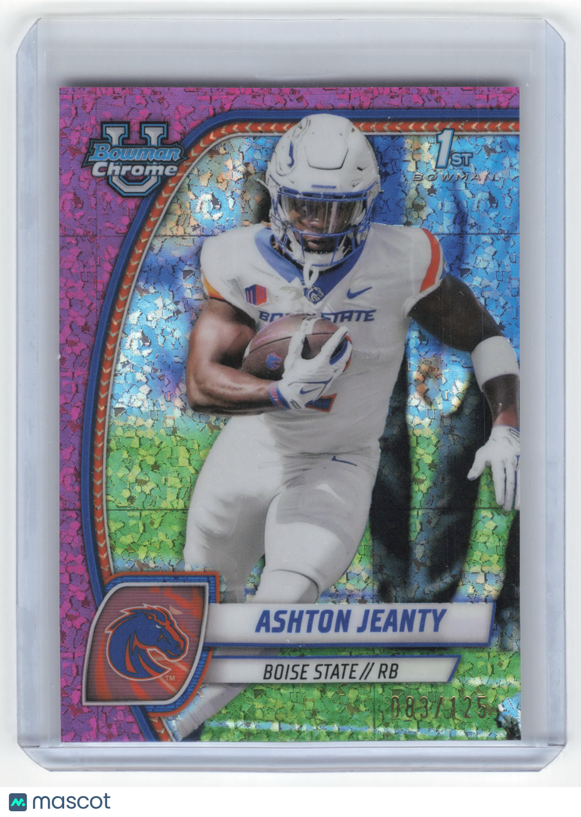 2024 Bowman Chrome University Ashton Jeanty 083/125 Fuchsia Mini Diamond Ref #17