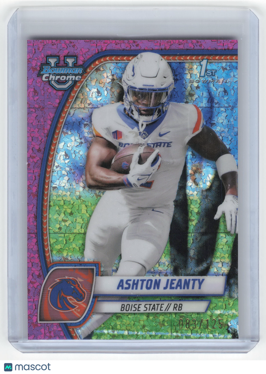 2024 Bowman Chrome University Ashton Jeanty 083/125 Fuchsia Mini Diamond Ref #17
