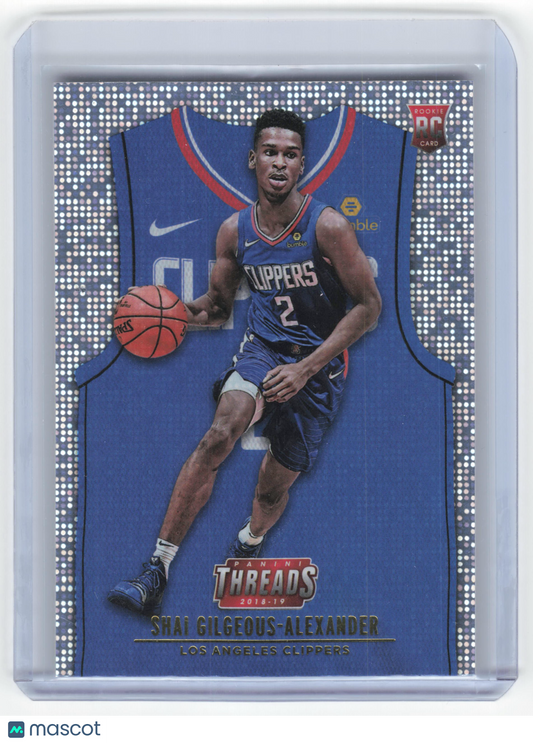 2019 2018-19 Panini Threads Basketball Shai Gilgeous-Alexander RC Dazzle #151 NM