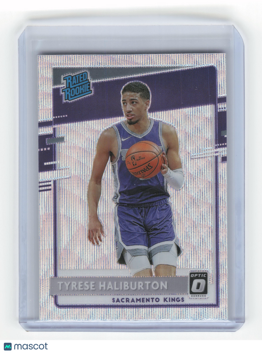2020-21 Panini Donruss Optic Basketball Tyrese Haliburton Silver Wave #162 NM