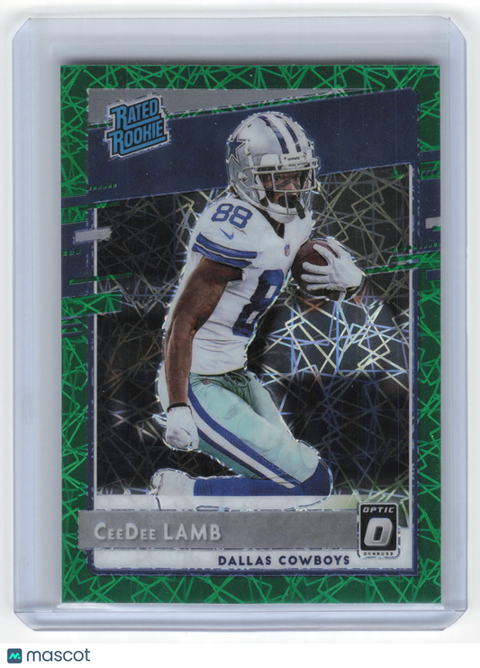 Panini 2020 Donruss Optic Football CeeDee Lamb Green Velocity #156 Near Mint