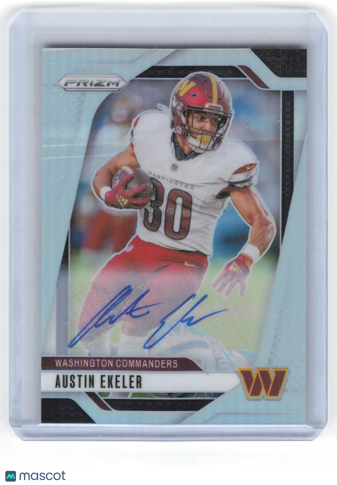 2024 Panini Prizm Football Austin Ekeler Autograph Silver Prizm #287 Near Mint