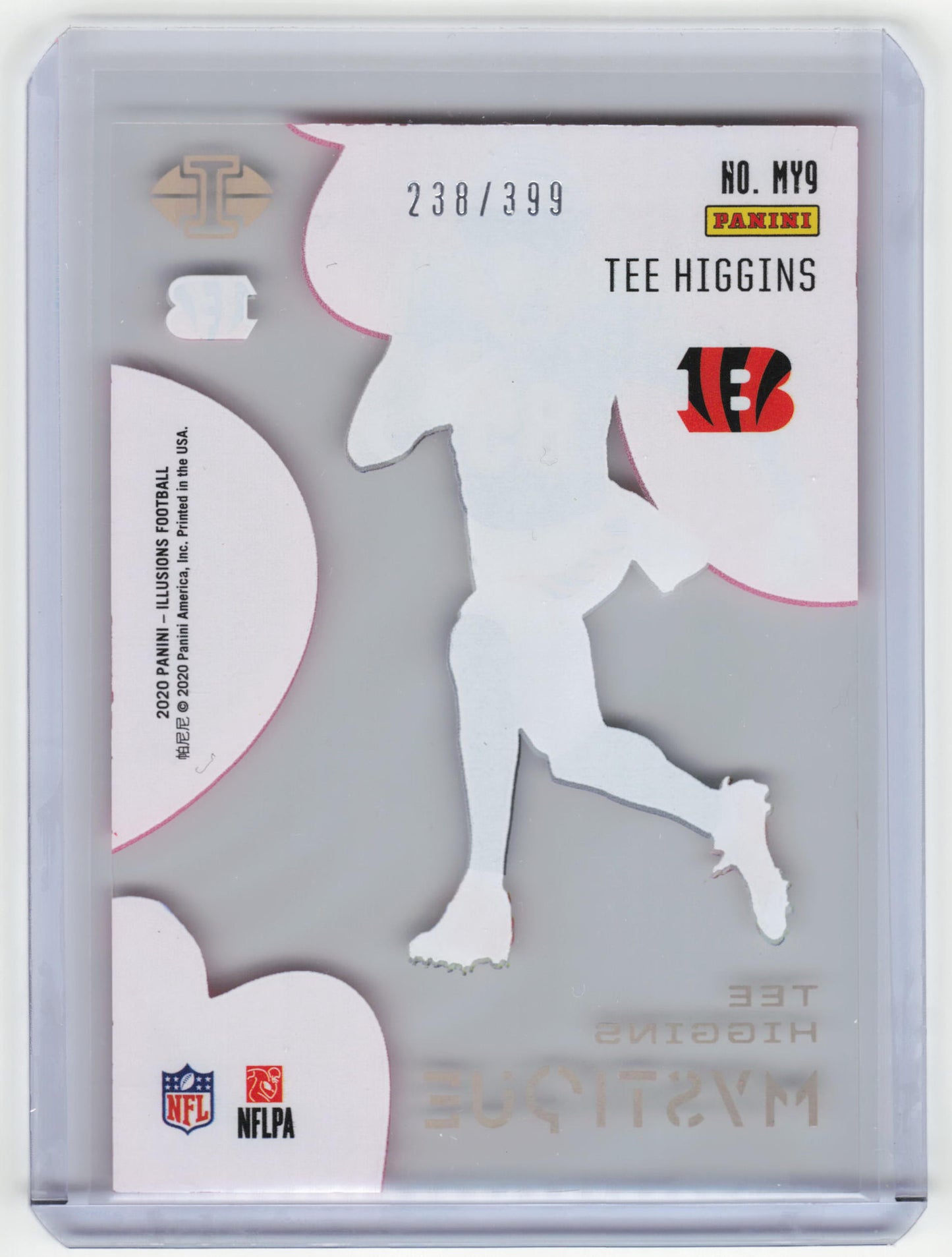 2020 Panini Illusions Mystique Football Tee Higgins 238/399 Pink #MY9 Near Mint