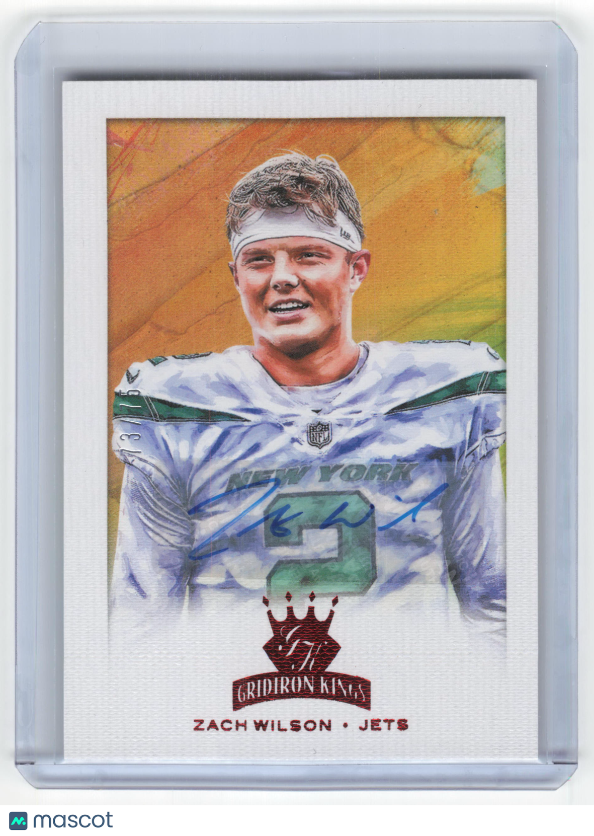 2022 Panini Chronicles Donruss Gridiron Kings Zach Wilson Autograph Red #GK-2 NM