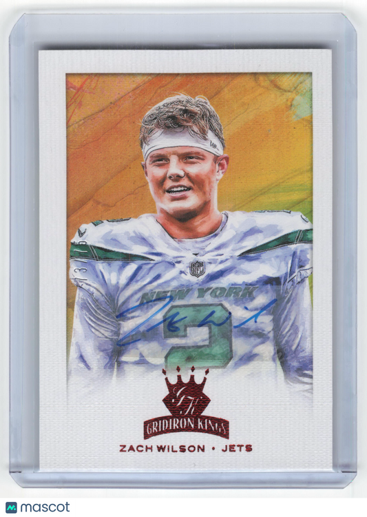 2022 Panini Chronicles Donruss Gridiron Kings Zach Wilson Autograph Red #GK-2 NM