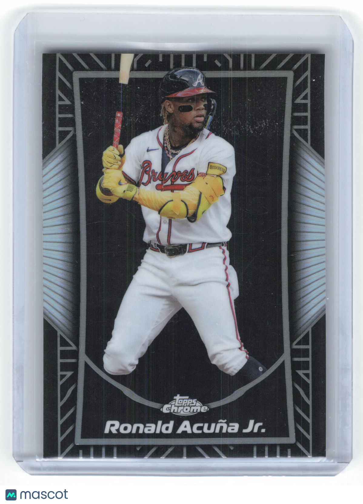 2025 Topps Chrome Baseball Ronald Acuña Jr. 40/70 Shadow Etch #SE-3 Near Mint