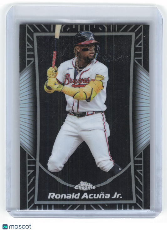 2025 Topps Chrome Baseball Ronald Acuña Jr. 40/70 Shadow Etch #SE-3 Near Mint