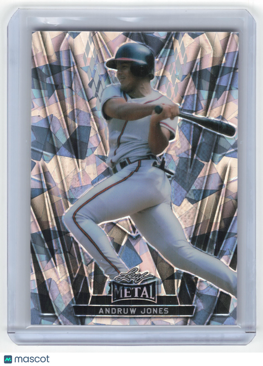 2024 Leaf Metal Baseball Andruw Jones 12/15 Silver Crystals #4 Near Mint