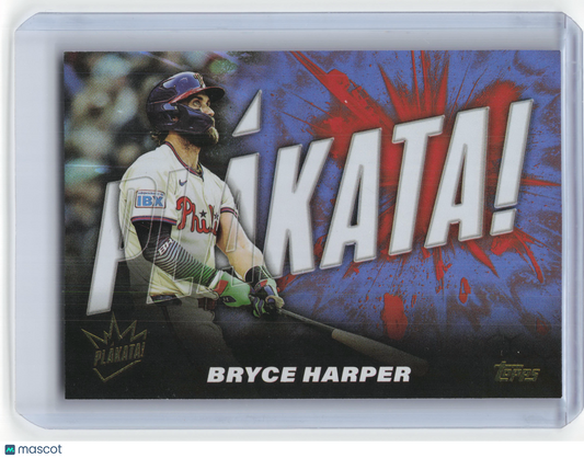 2025 Topps Series 1 Plakata! Baseball Bryce Harper Case Hit #PLAK-34 Near Mint