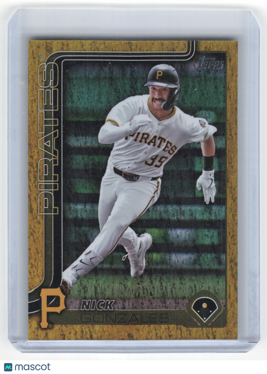 2025 Topps Series 2 Baseball Nick Gonzales 50/50 Gold Sandglitter #542 Near Mint