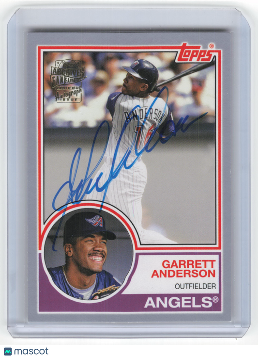 2021 Topps Archives Fan Favorites Garrett Anderson Autograph 59/99 #83FF-GA NM