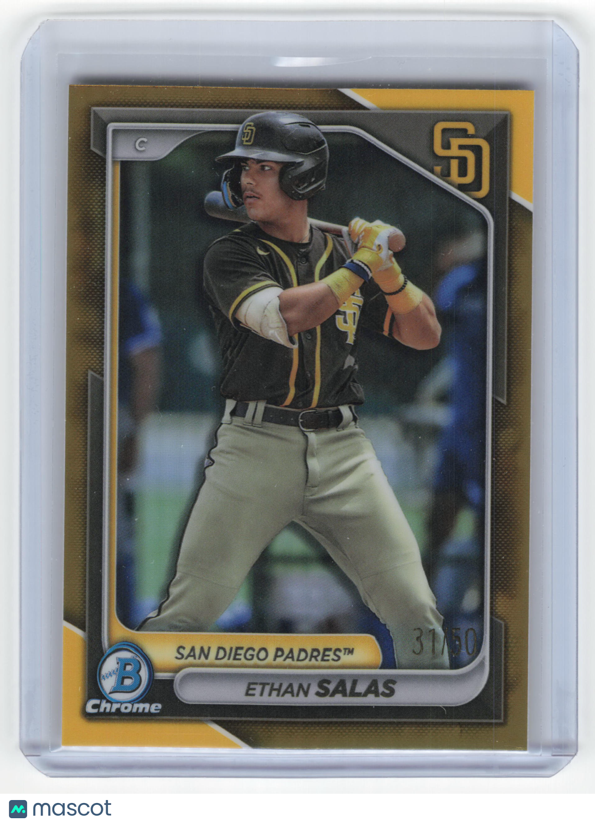 Topps 2024 Bowman Chrome Baseball Ethan Salas 31/50 Gold #BCP-102 Near Mint