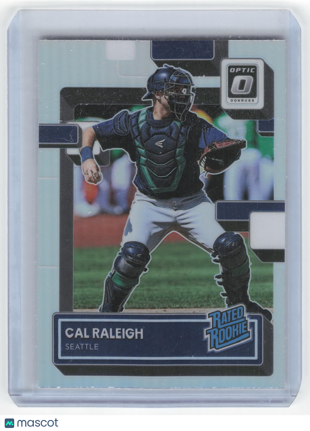 2022 Panini Donruss Optic Baseball Cal Raleigh Silver Holofoil #39 Near Mint