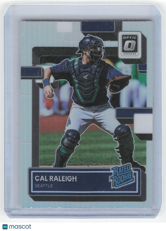 2022 Panini Donruss Optic Baseball Cal Raleigh Silver Holofoil #39 Near Mint