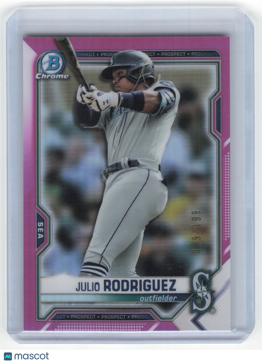2021 Bowman Chrome Prospects Julio Rodriguez 029/199 Fuchsia Refractor #BCP-231