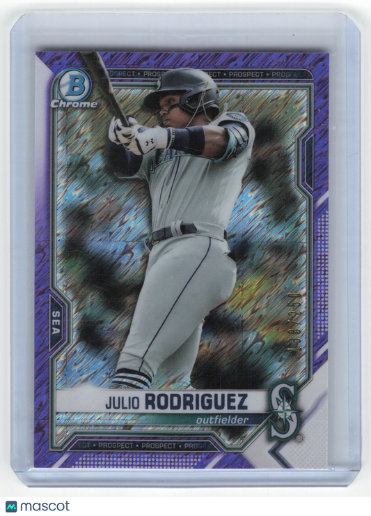 2021 Bowman Chrome Prospects Julio Rodriguez 138/250 Purple Shimmer #BCP-231 NM