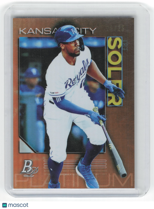 Topps 2020 Bowman Platinum Baseball Jorge Soler 25/25 Gold #58 Near Mint