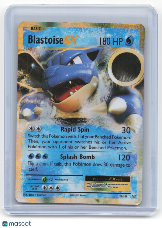 2016 Pokemon Blastoise EX Evolutions Rare Holo #21/108
