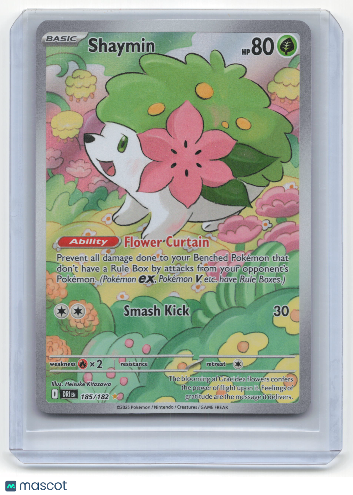 2025 Pokemon Shaymin Destined Rivals Illustration Rare Foil #185/182