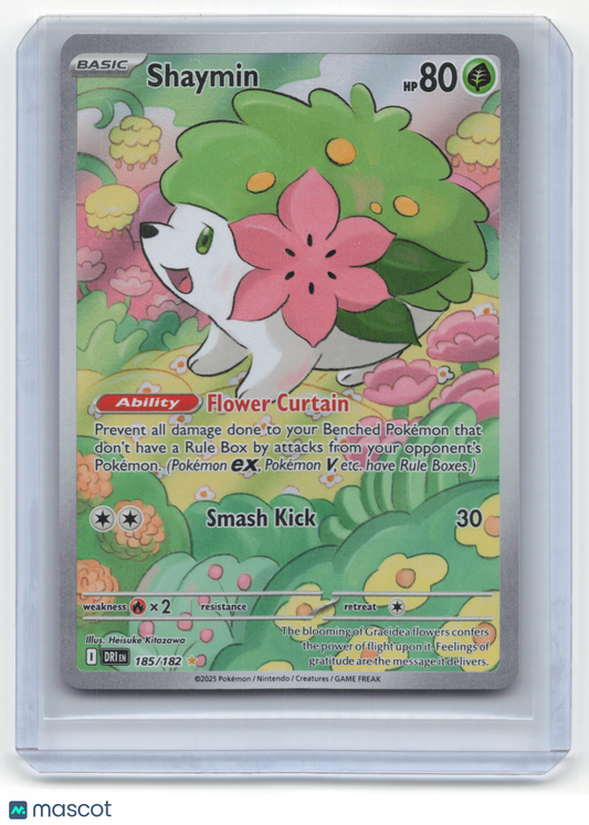 2025 Pokemon Shaymin Destined Rivals Illustration Rare Foil #185/182