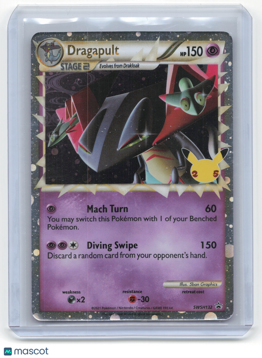2021 Pokemon Dragapult SWSH Black Star Promo Holo #132 Near Mint