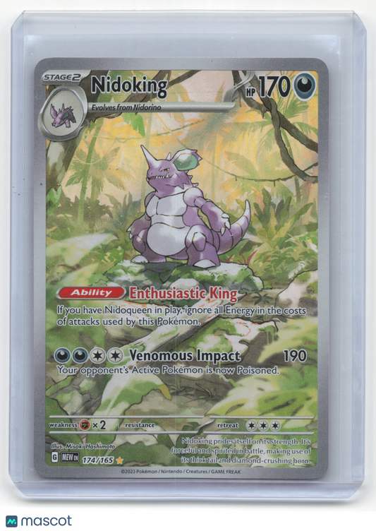 2023 Nidoking Pokemon 151 Illustration Rare Holo #174/165 Near Mint