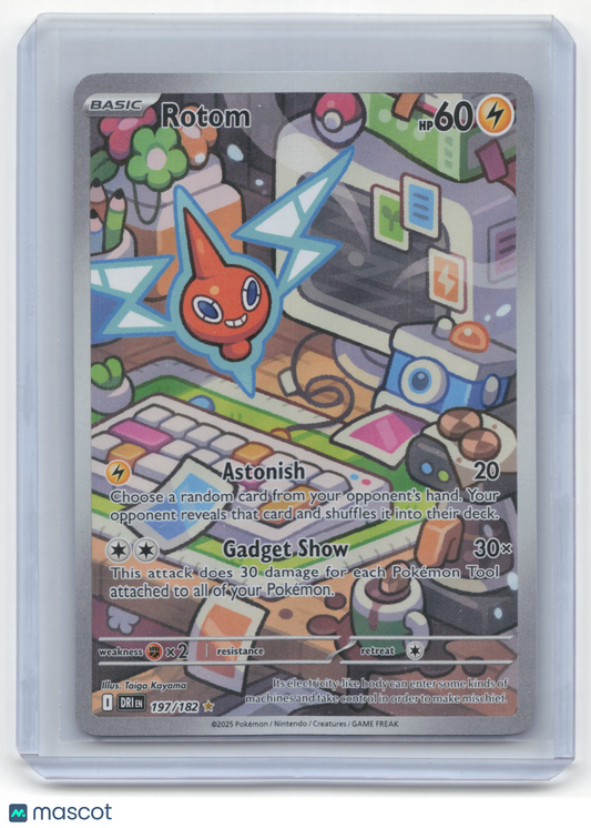 2025 Pokemon Rotom Destined Rivals Illustration Rare Foil #197/182 Near Mint