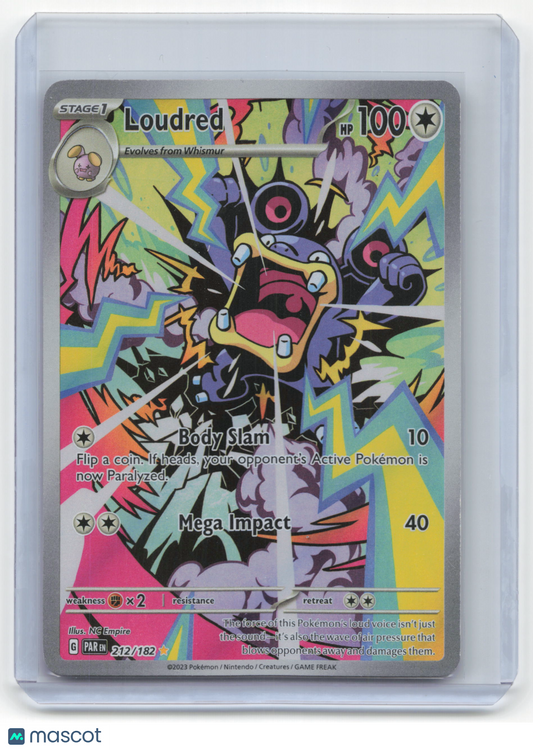2023 Pokemon Loudred Paradox Rift Illustration Rare Holo #212/182 Near Mint