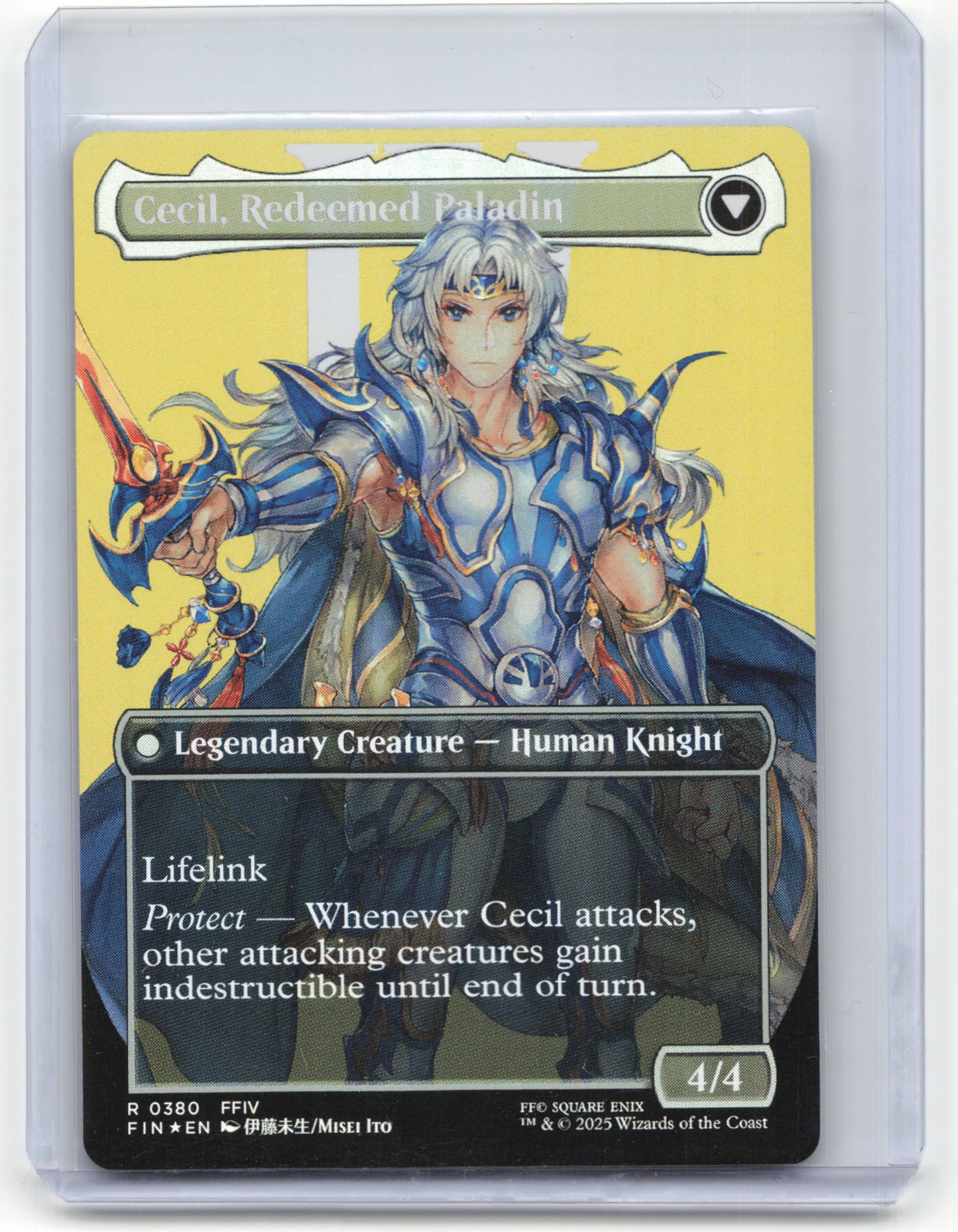 2025 Magic: The Gathering Cecil, Dark Knight Final Fantasy Foil #380 Borderless