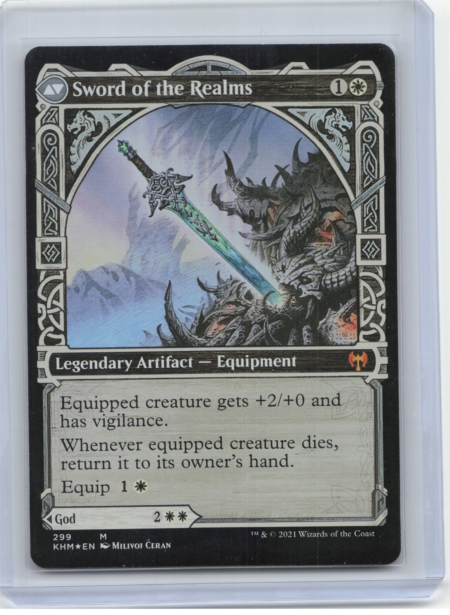 2021 Magic: The Gathering—God of Battle Halvar #299 Kaldheim— Double-Faced