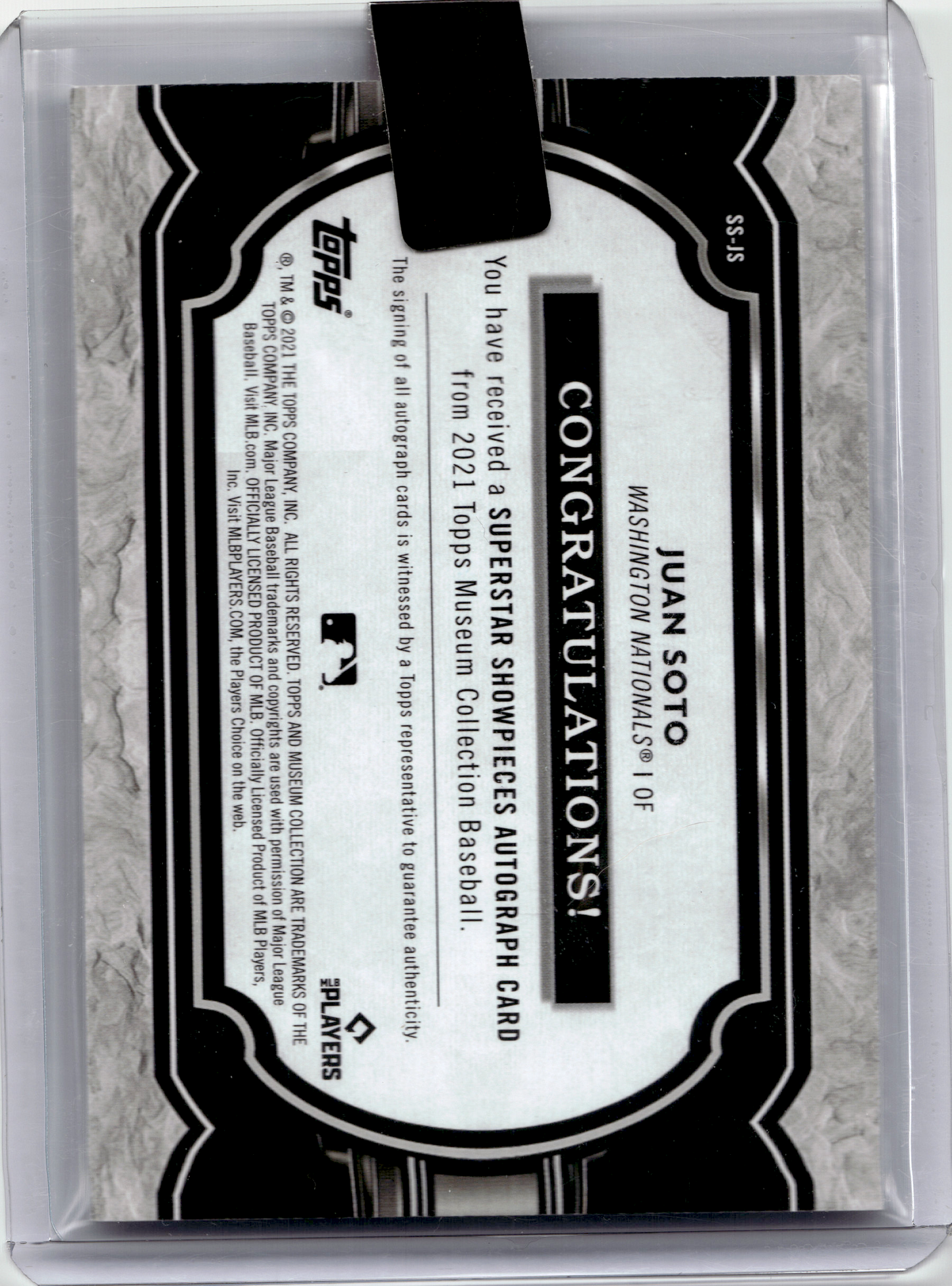 2021 Topps Museum Collection Superstar Showpieces Baseball—Juan Soto SS-JS 18/25
