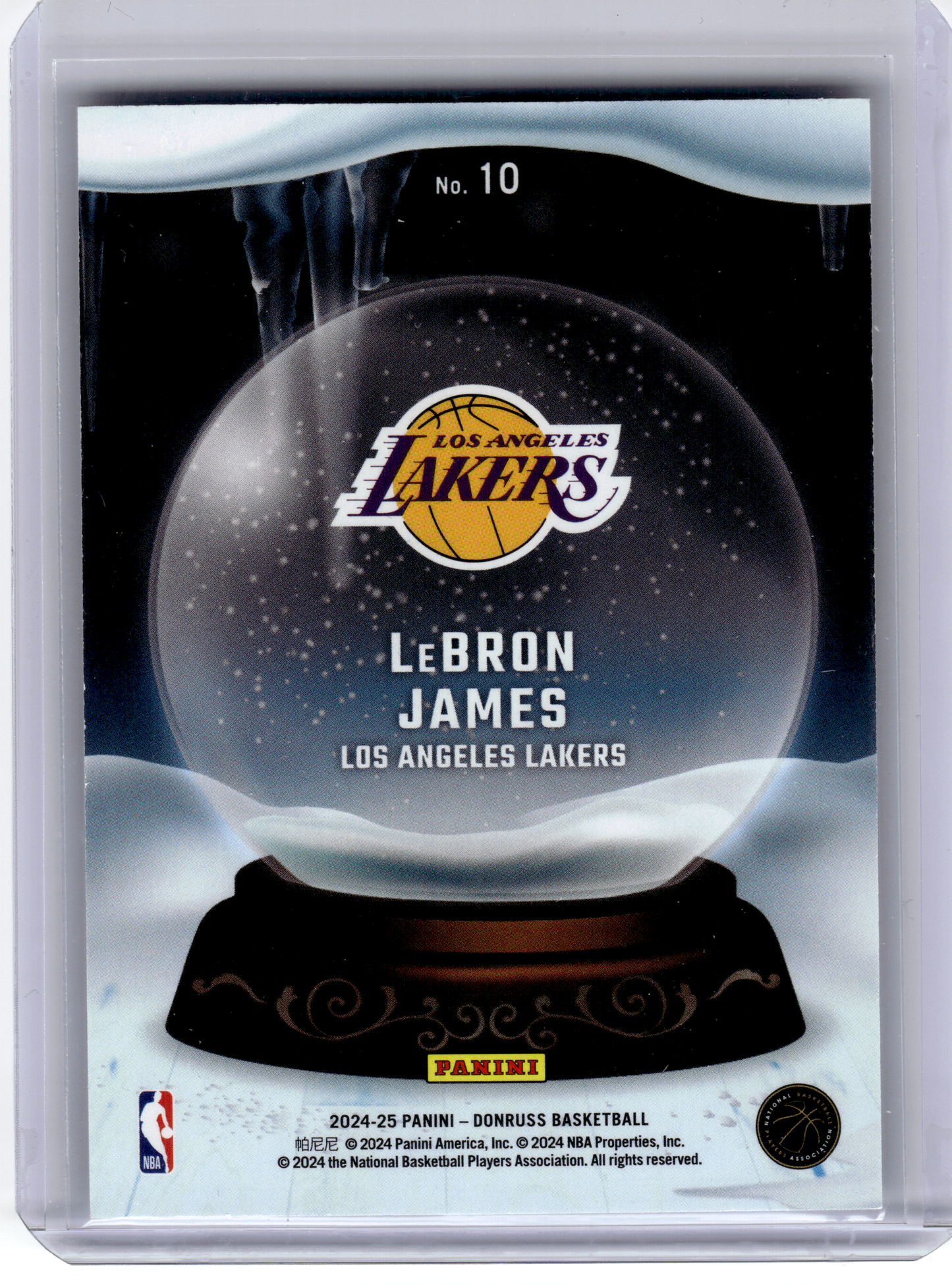 2024 Panini Donruss Snow Globe Basketball—LeBron James #10 22/75