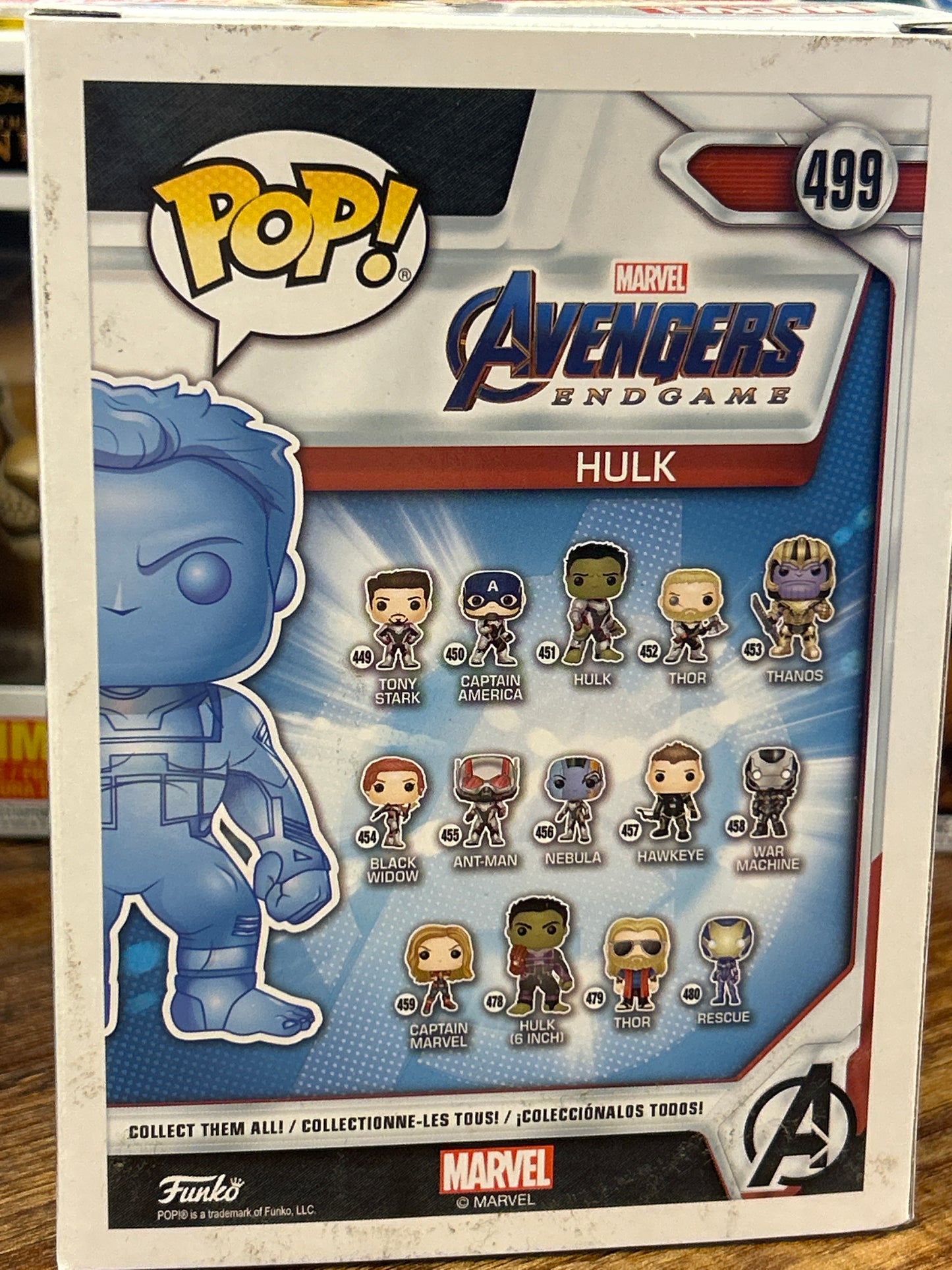 Funko Marvel Avengers: Endgame Hulk #499 (Very Good) Walmart Exclusive