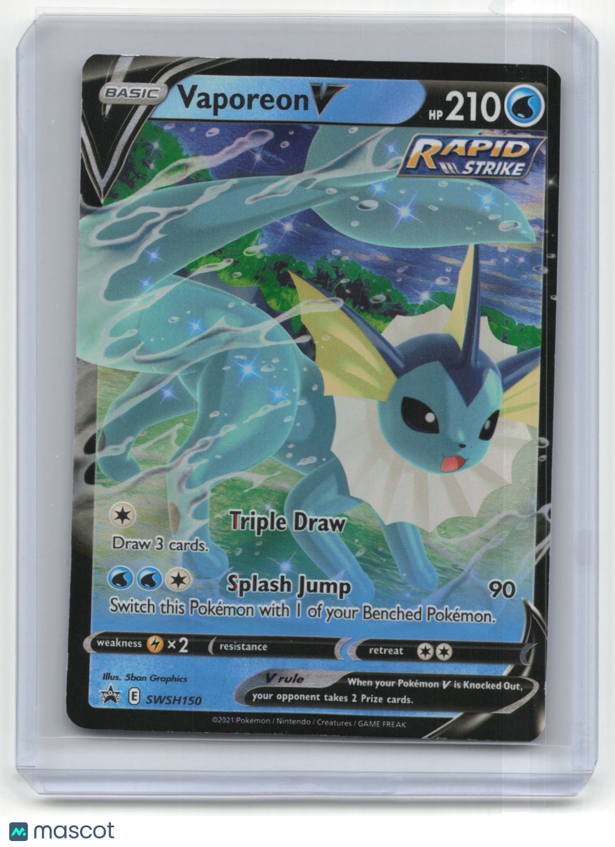 2021 Pokemon TCG Vaporeon V SWSH Black Star Promos #SWSH150 English