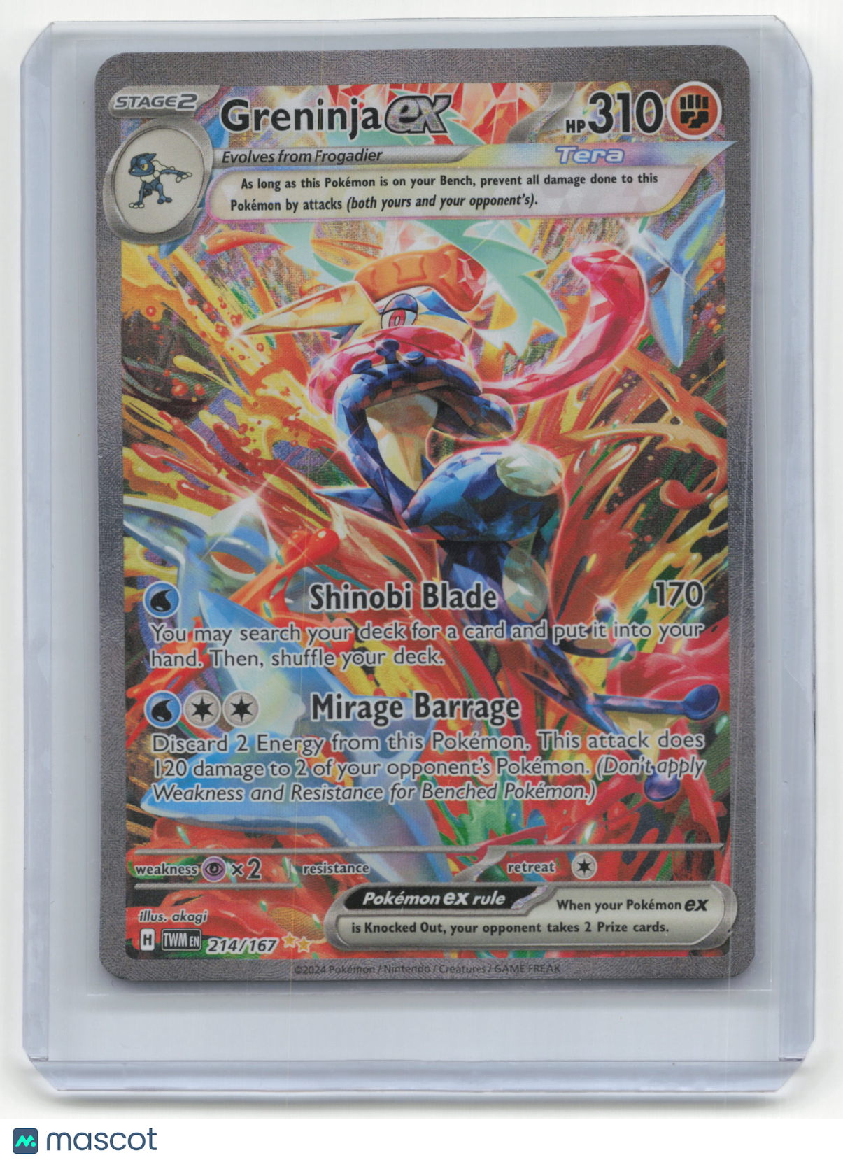 2024 Pokemon Greninja EX Twilight Masquerade #214/167