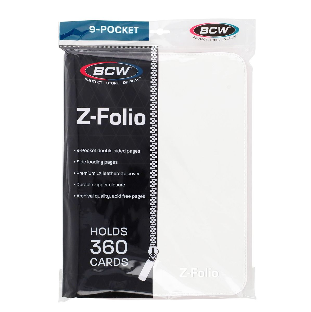 BCW White 9-Pocket 360-ct. Standard size Z-Folio Binder