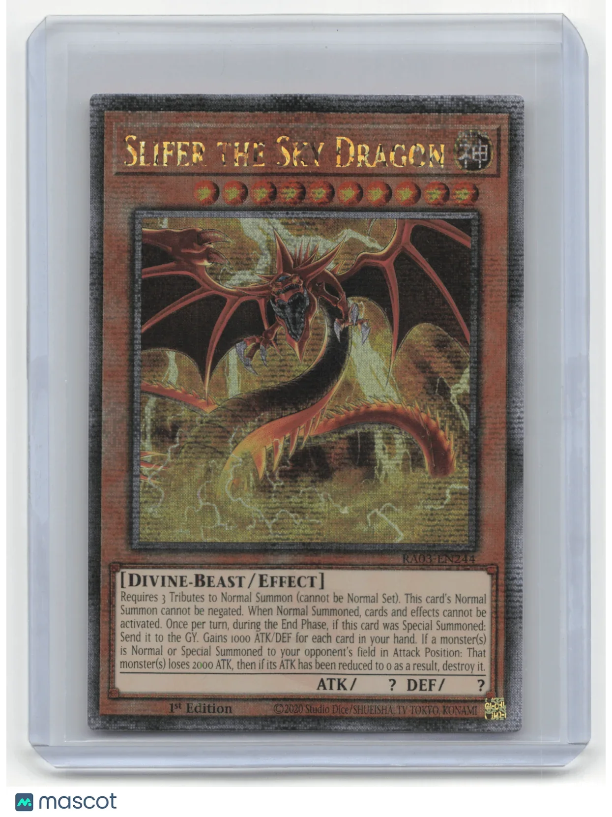 2023 Yu-Gi-Oh! Slifer the Sky Dragon QC Bonanza #RA03-EN244 1st Edition QCR - Papa Joey's Collectibles