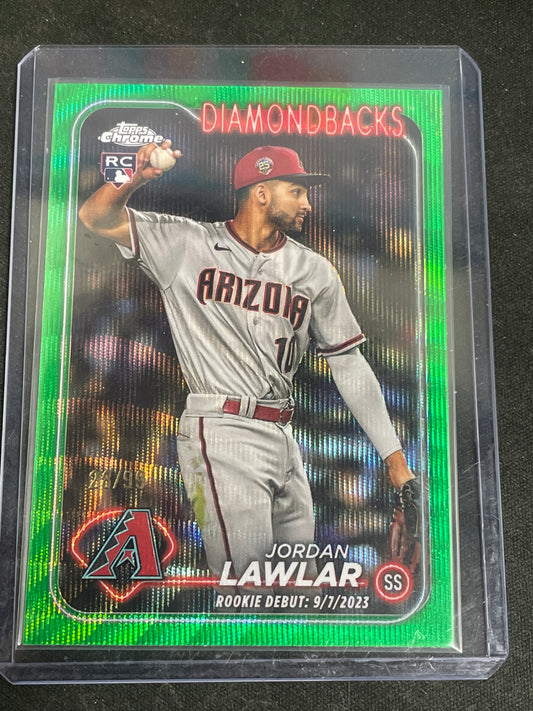 2023 Topps Chrome Update Baseball Jordan Lawlar Green /99 #USC51