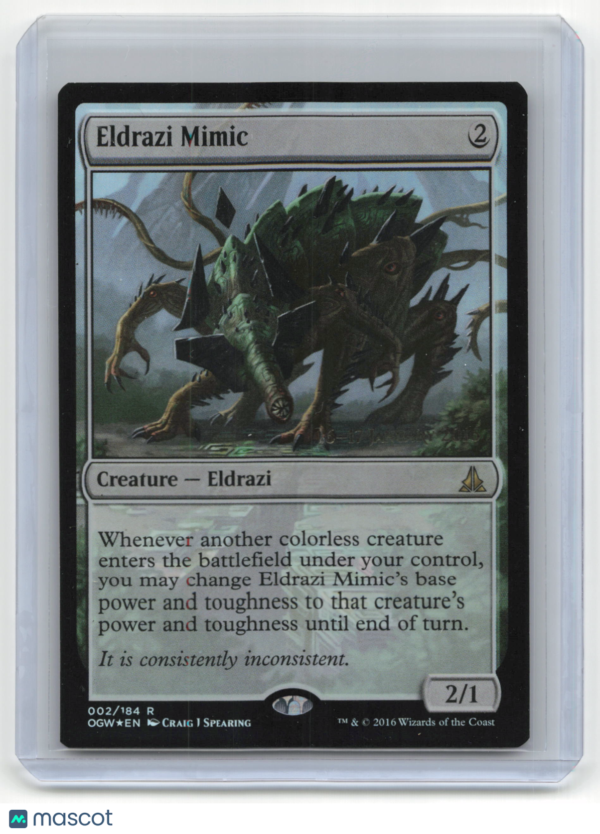 2016 Magic: The Gathering Eldrazi Mimic Prerelease Promos #002/184 Foil