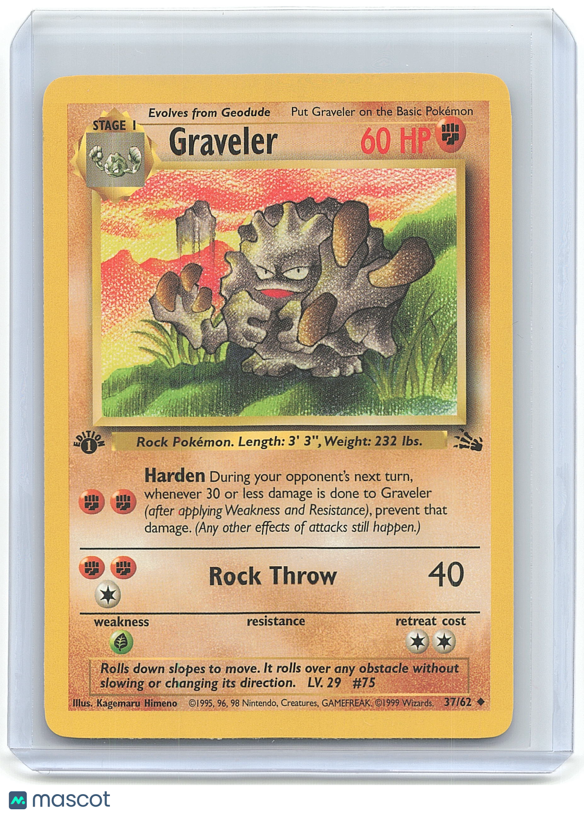 1999 Pokemon Graveler #37/62 37/62
