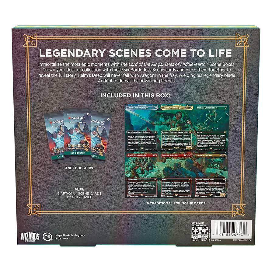MagicTG Lord of the Rings Tales Of Middle Earth Aragorn At Helm's Deep Scene Box - Papa Joey's Collectibles