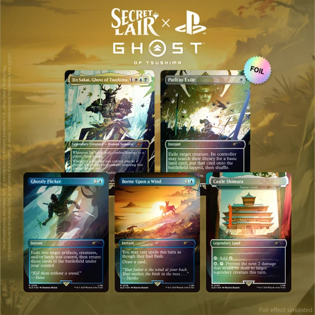2025 Magic: The Gathering Secret Lair x Ghost of Tsushima (Rainbow Foil Edition)