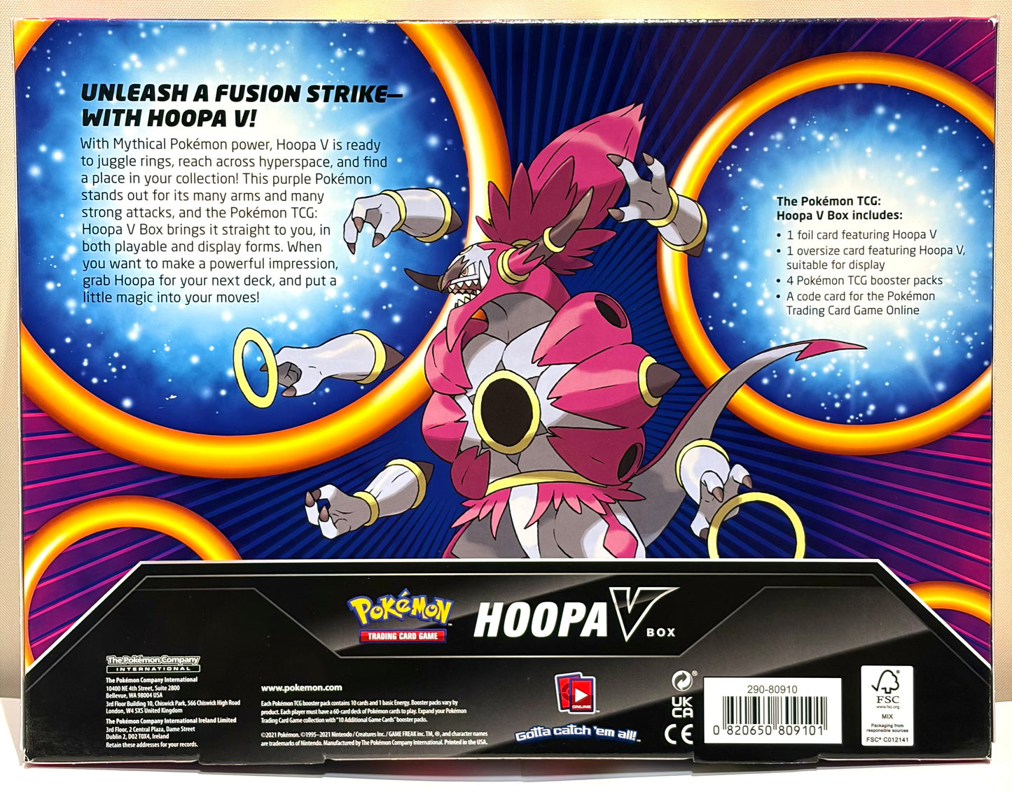2021 Pokemon Sword & Shield Hoopa V Box