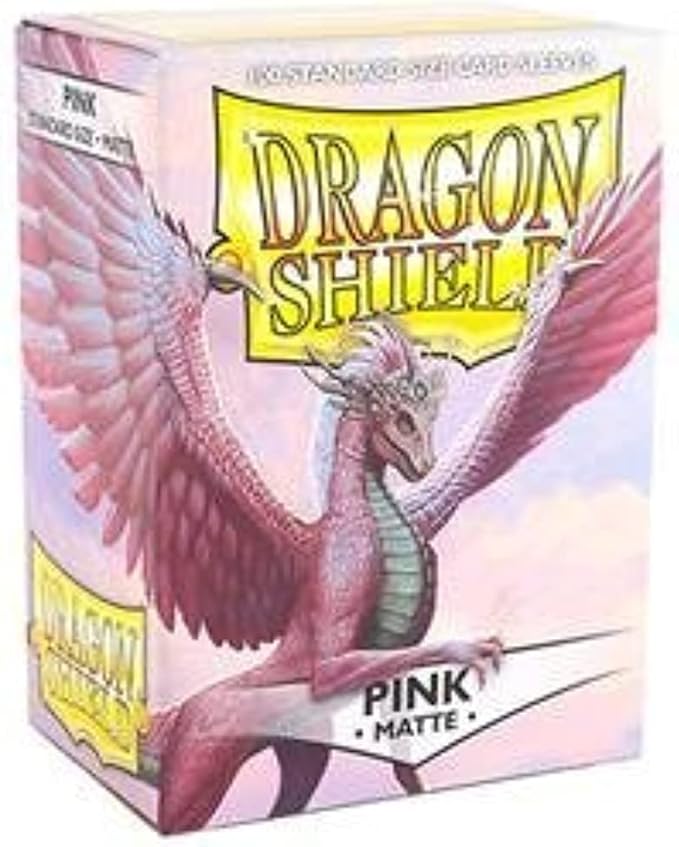 Dragon Shield Standard 20 Pt. Pink Matte Card Sleeves 100 Ct