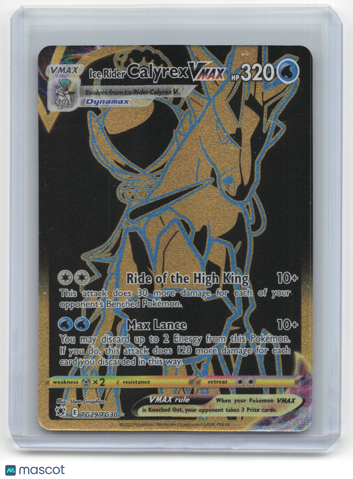 2022 Pokemon Ice Rider Calyrex VMAX Astral Radiance #TG29/TG30