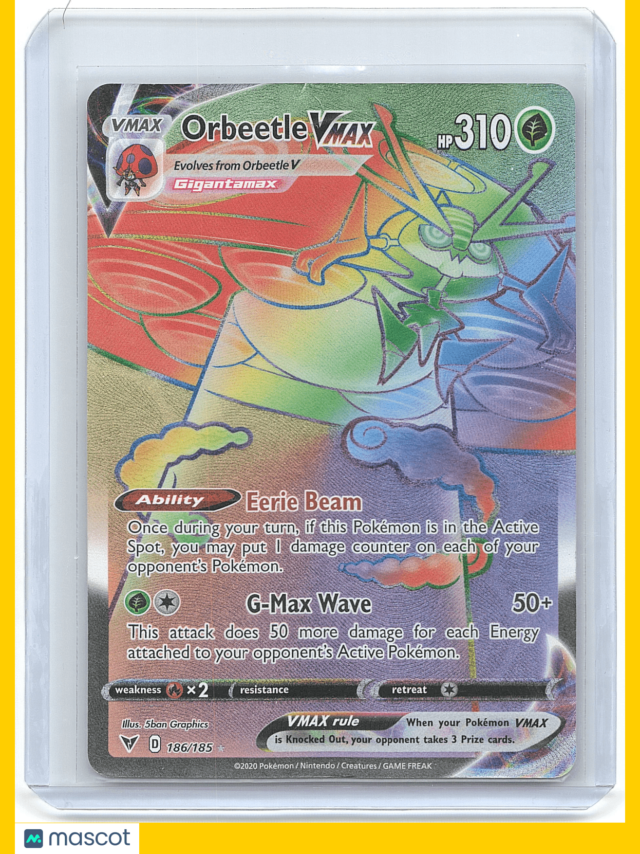 Pokémon Orbeetle VMAX 2020 Pokemon Vivid Voltage #186/185