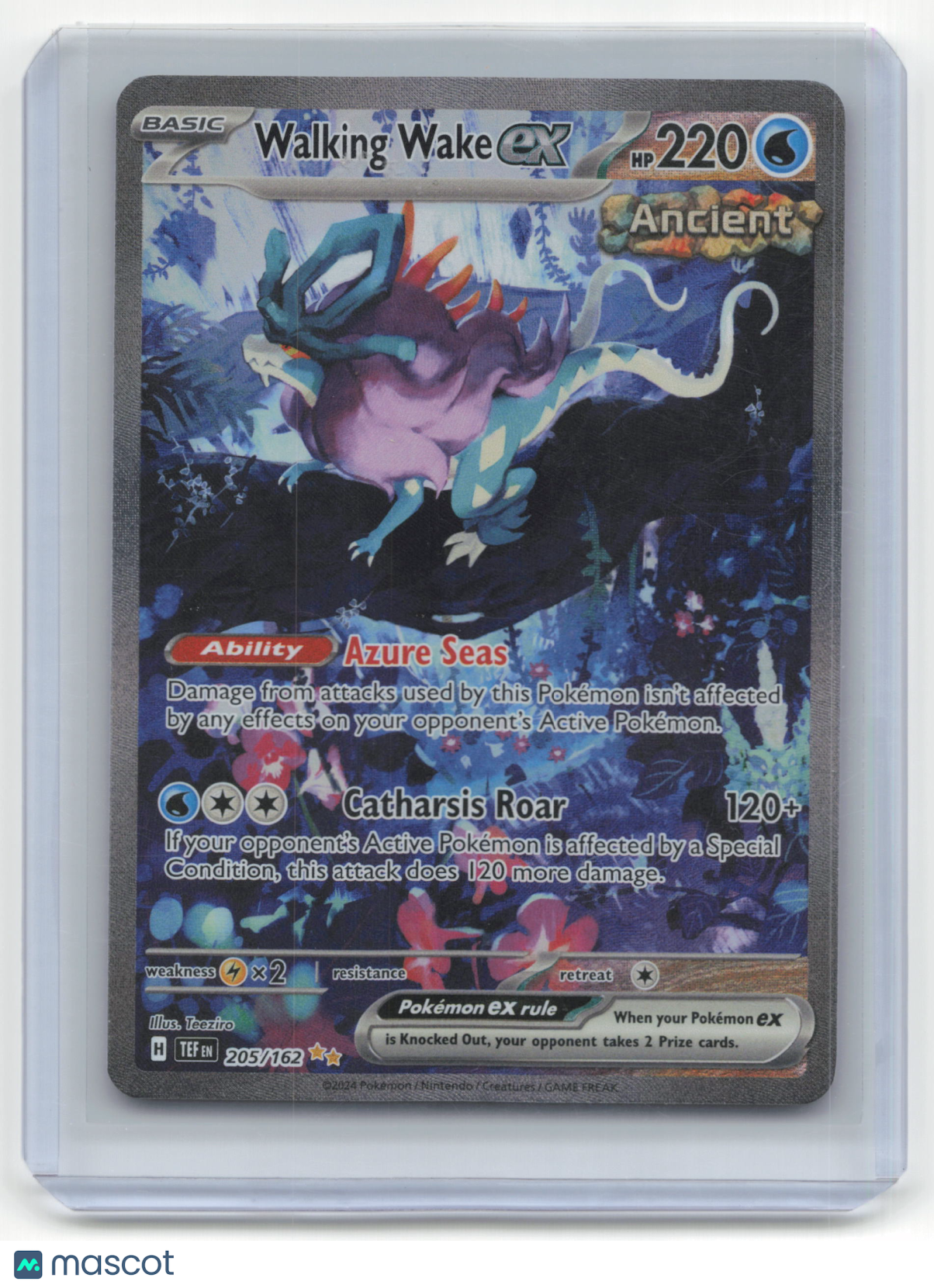 2024 Pokemon TCG Walking Wake EX Temporal Forces #205/162