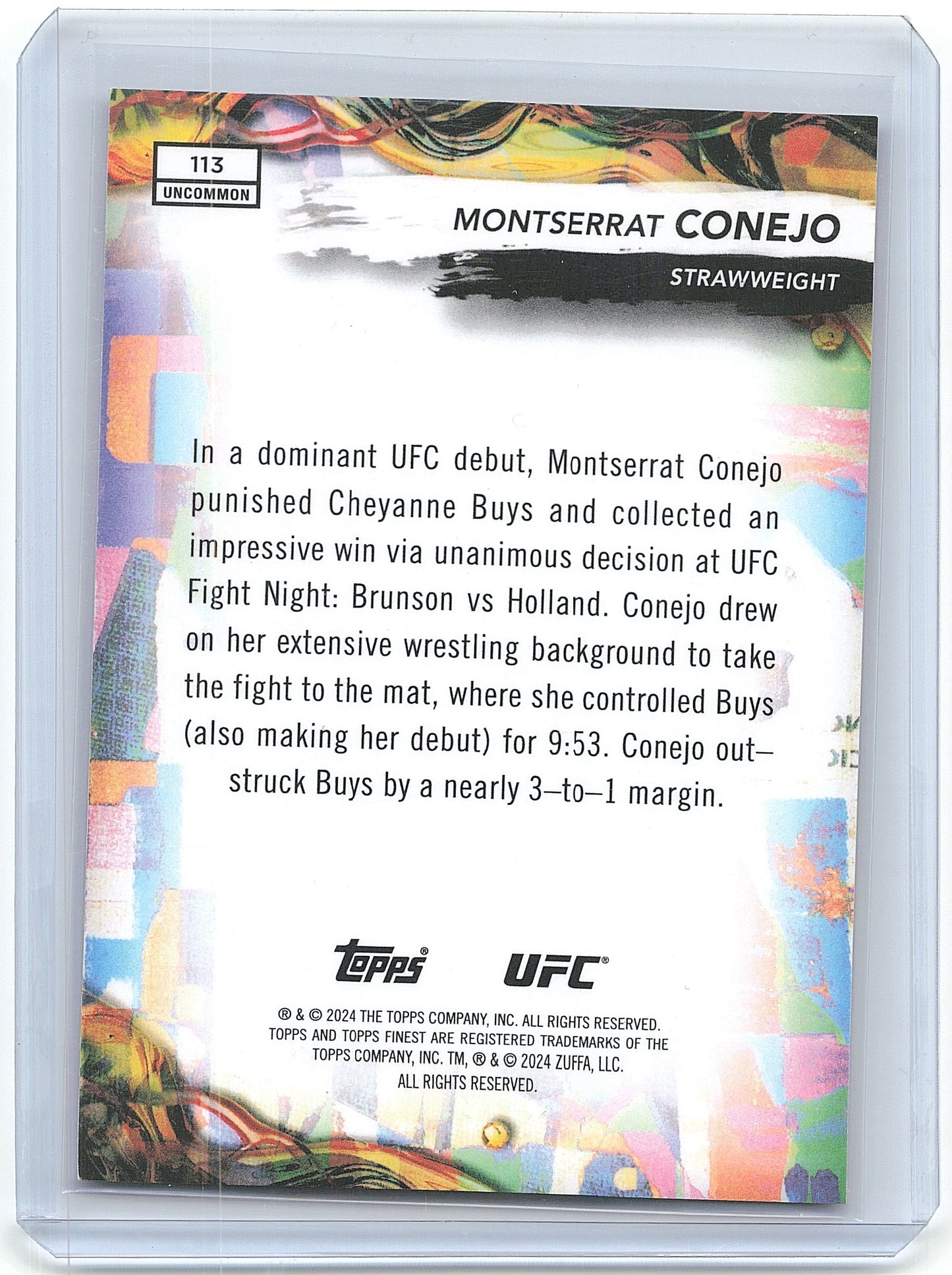 2024 Topps Finest Mixed Martial Arts Montserrat Conejo RC #113